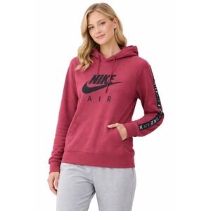 NIKE Air Maroon Pullover Hoodie Sweatshirt Women's Medium Logo Athletic